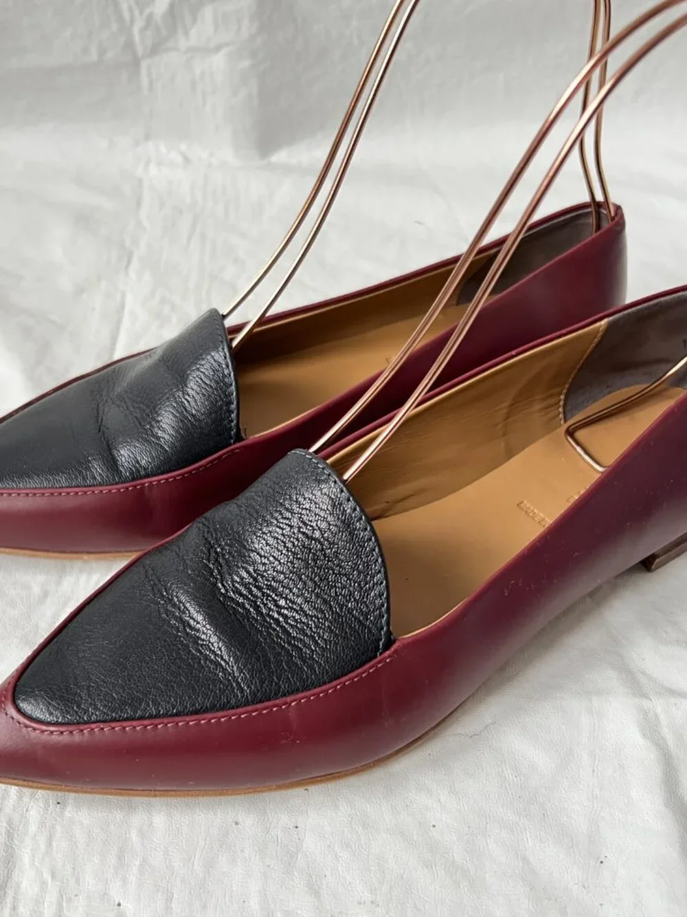 Everlane Modern Point Loafer oxblood red black leather pointed toe womens 9.5 - Picture 3 of 14